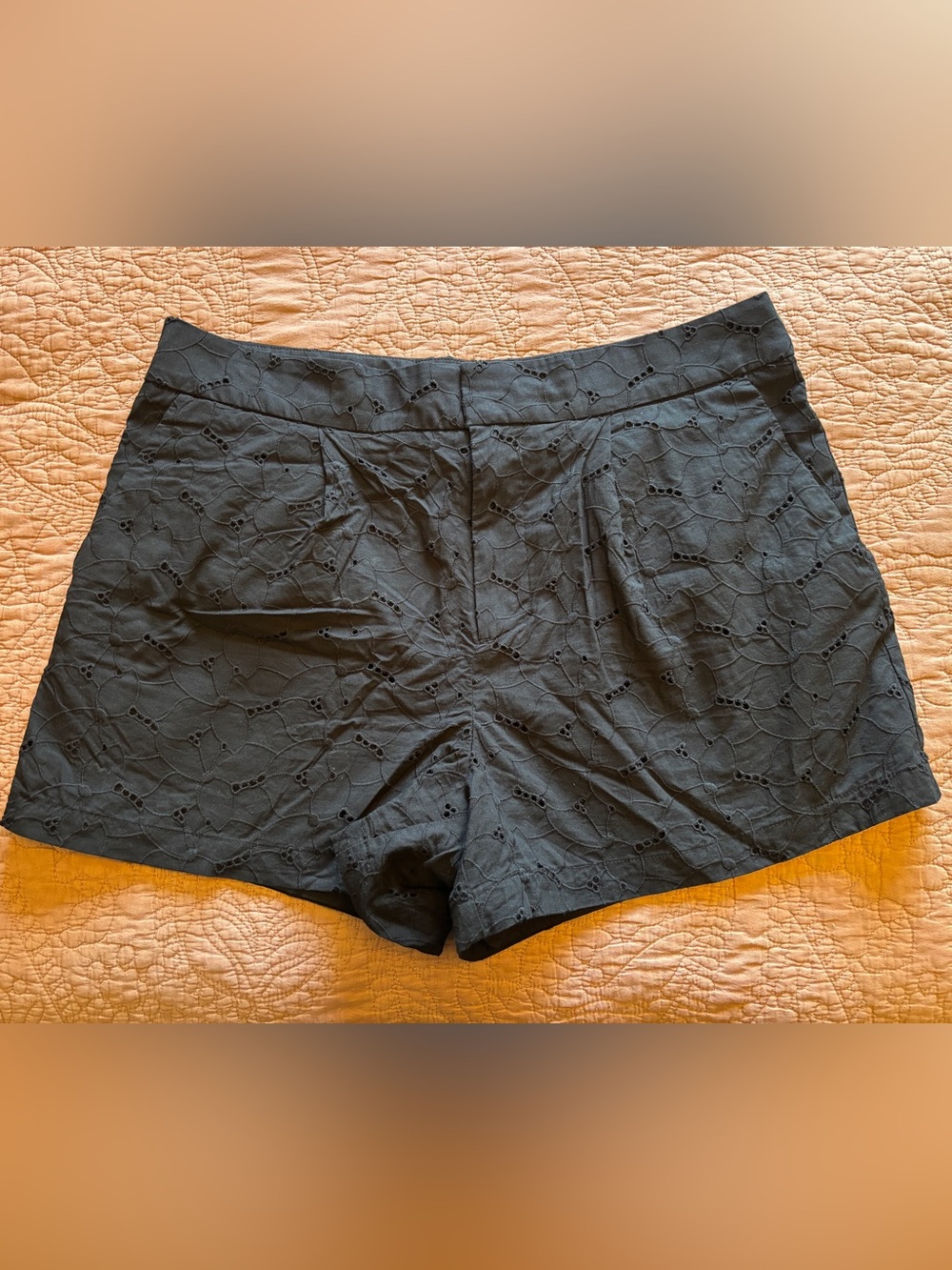 a new day Black Eyelet High-Rise Shorts